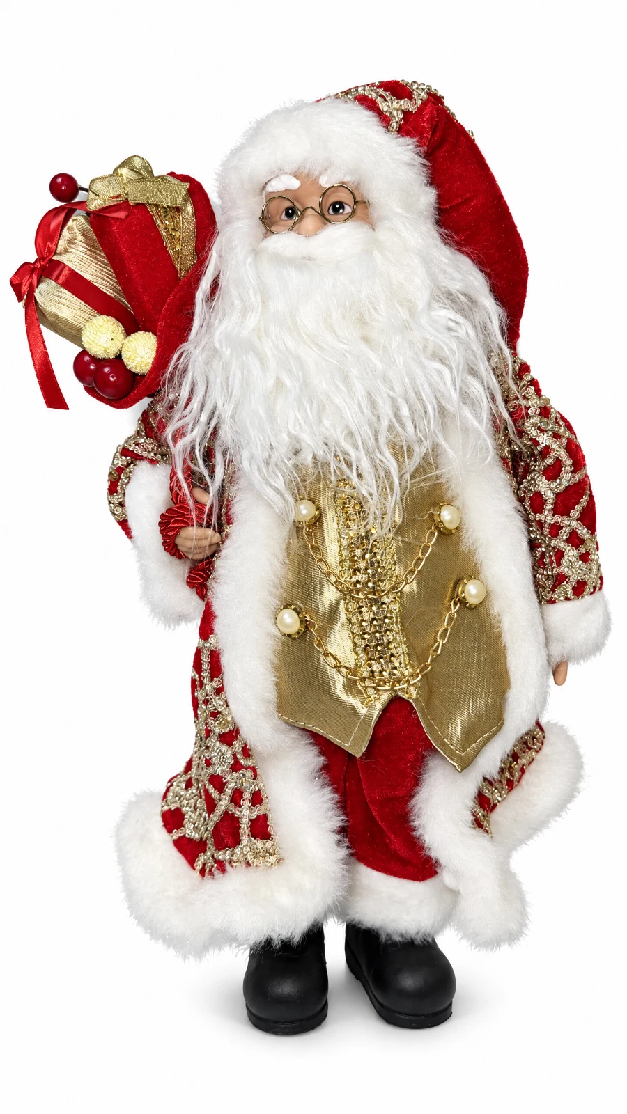 Articolo natalizio Babbo Natale a carillon altezza 50